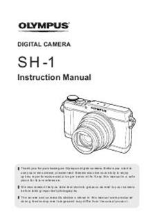 Olympus Stylus SH 1 manual. Camera Instructions.
