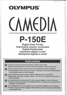 Olympus P 150 E manual. Camera Instructions.