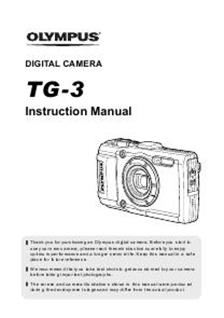 Olympus TG 3 Tough manual. Camera Instructions.