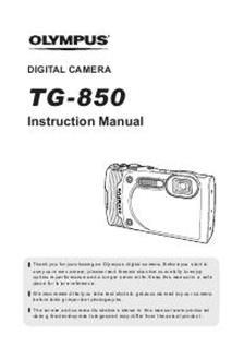Olympus TG 850 manual. Camera Instructions.