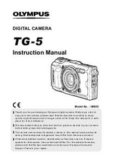 Olympus TG 5 Tough manual. Camera Instructions.