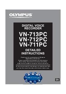 Olympus VN 712 PC manual. Camera Instructions.