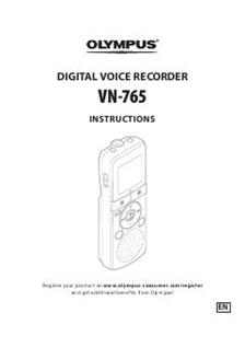 Olympus VN 765 manual. Camera Instructions.