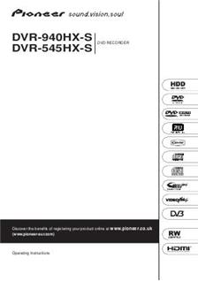 Pioneer DVR-940HX-s manual. Camera Instructions.