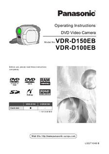 Panasonic VDR D 150 manual. Camera Instructions.