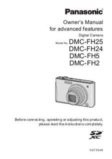 Panasonic Lumix FH5 manual. Camera Instructions.