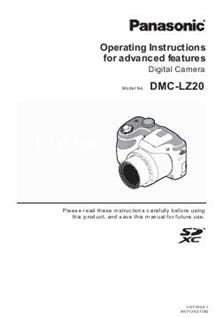 Panasonic Lumix LZ20 manual. Camera Instructions.