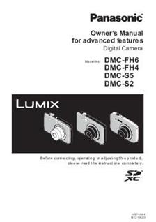 Panasonic Lumix FH6 manual. Camera Instructions.