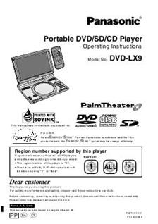 Panasonic DVD-LX9 manual. Camera Instructions.