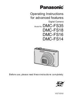 Panasonic Lumix FS14 manual. Camera Instructions.