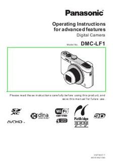 Panasonic Lumix LF1 manual. Camera Instructions.