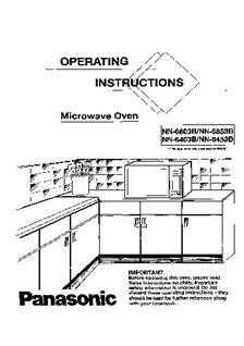 Panasonic NN 6403 manual. Camera Instructions.
