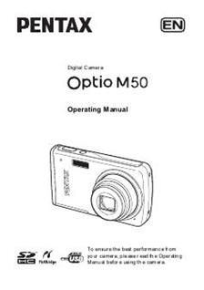 Pentax Optio M50 manual. Camera Instructions.