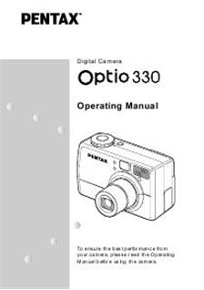 Pentax Optio 330 manual. Camera Instructions.