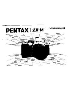 Pentax ZX M manual. Camera Instructions.