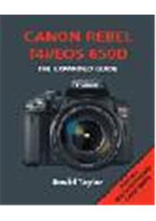 Canon EOS 650D manual. Camera Instructions.