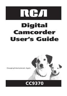 RCA CC9370 manual. Camera Instructions.