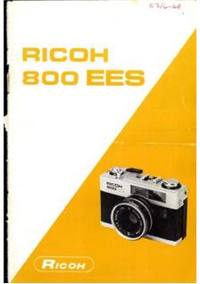 Ricoh 800 EES manual. Camera Instructions.