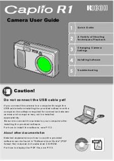 Ricoh Caplio R 1 manual. Camera Instructions.
