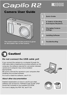 Ricoh Caplio R 2 manual. Camera Instructions.