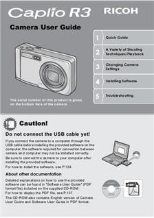 Ricoh Caplio R 3 manual. Camera Instructions.