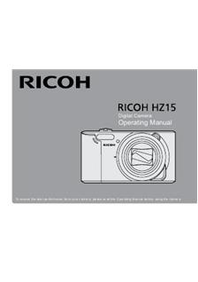 Ricoh HZ 15 manual. Camera Instructions.