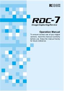 Ricoh RDC 7 manual. Camera Instructions.