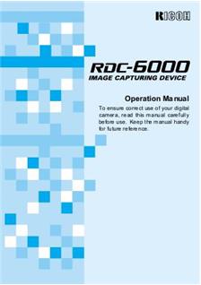Ricoh RDC 6000 manual. Camera Instructions.