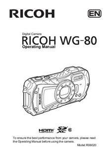 Ricoh WG 80 manual. Camera Instructions.