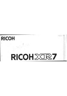 Ricoh XR 7 manual. Camera Instructions.