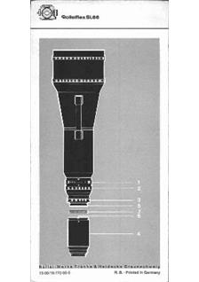 Rollei 1000/8 manual. Camera Instructions.