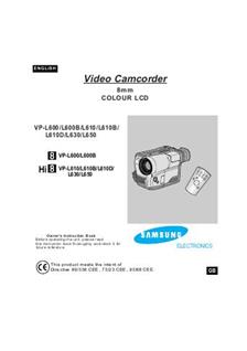 Samsung VP L 610 manual. Camera Instructions.