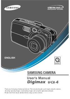 Samsung Digimax UCA 4 manual. Camera Instructions.