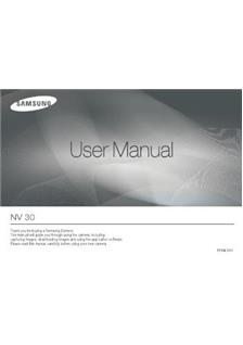Samsung NV 30 manual. Camera Instructions.