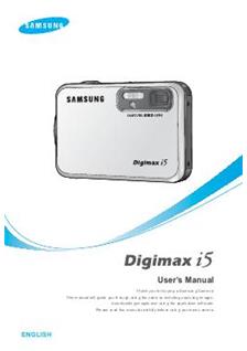 Samsung Digimax i 5 manual. Camera Instructions.