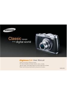 Samsung Digimax L 80 manual. Camera Instructions.