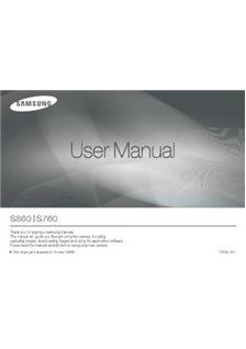 Samsung Digimax S 860 manual. Camera Instructions.