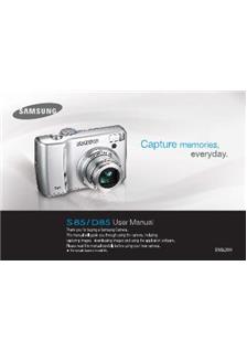 Samsung Digimax D 85 manual. Camera Instructions.