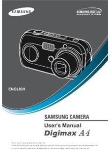Samsung Digimax A 4 manual. Camera Instructions.