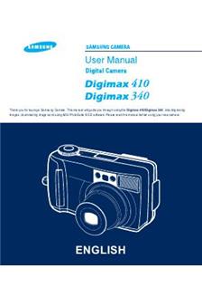 Samsung Digimax 410 manual. Camera Instructions.