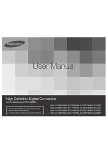 Samsung HMX Q 100 manual. Camera Instructions.