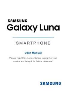 Samsung Galaxy Luna manual. Camera Instructions.