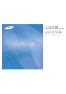 Samsung PL 81 manual. Camera Instructions.