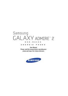 Samsung Galaxy Admire 2 manual. Camera Instructions.