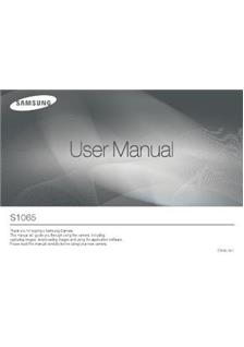 Samsung S 1065 manual. Camera Instructions.