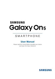 Samsung Galaxy on5 manual. Camera Instructions.