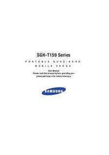 Samsung T 159 manual. Camera Instructions.