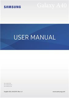 Samsung Galaxy A40 manual. Camera Instructions.