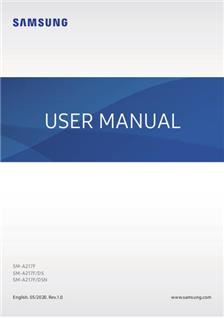 Samsung Galaxy A21s manual. Camera Instructions.