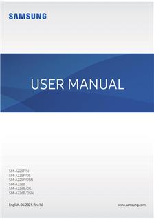 Samsung Galaxy A22 manual. Camera Instructions.